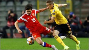 Сборной России не удалось победить команду из Бельгии в 1-ом отборочном матче Евро-2020