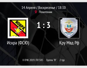 "Искра" - "Кру МВД РФ"