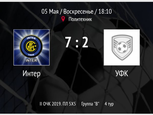 "Интер" - "УФК"