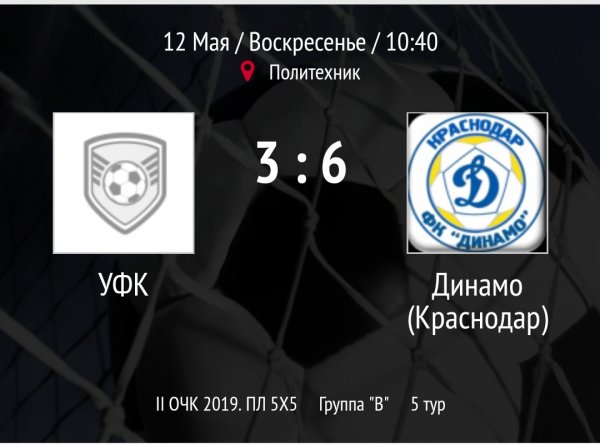 "УФК" - "Динамо"