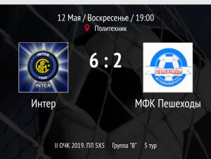 "Интер" - "Пешеходы"
