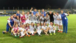 Студенческая женская сборная российская команда по футболу в полуфинале XXX Всемирной Универсиады в Италии