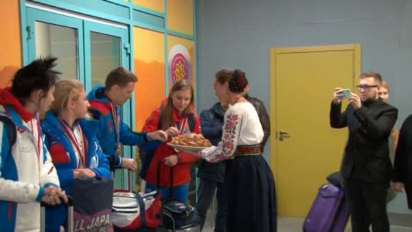 Кубанские батутисты-чемпионы прилетели в Краснодар после Чемпионата мира, который прошел в Токио