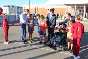 В Темрюке состоялось торжественное открытие спортплощадки для выполнения норм ГТО